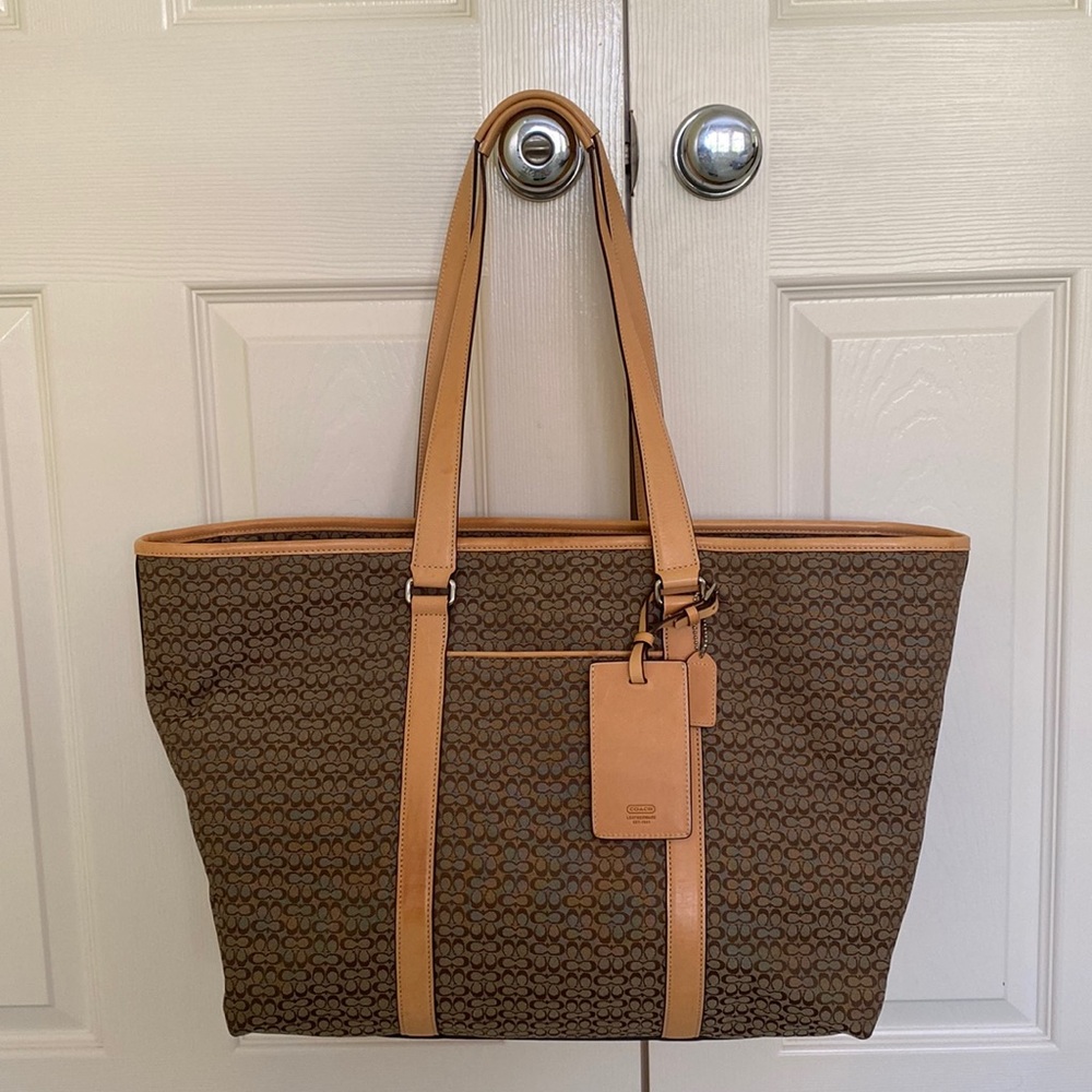 Y2K Coach Monogram Extra Large Weekender Tote Bag F77012